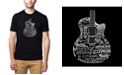 LA Pop Art Men's Premium Word Art T-shirt - Languages Guitar